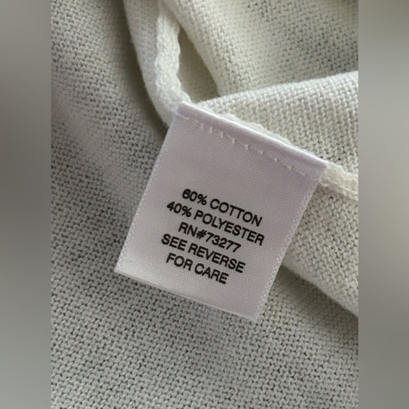 Sonoma Life-style sweater size Large ivory‎ turtleneck button neck & sleeve NWT - Picture 15 of 16